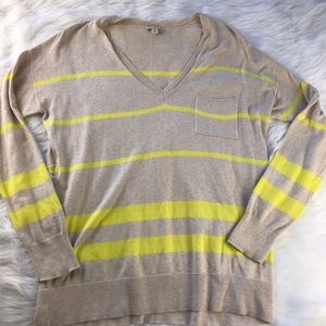 Gap V Neck Striped Sweater